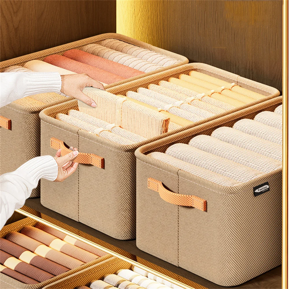 Clothes Organizer Non-Woven Wardrobe Clothes Storage Box For Underwear T-Shirt Jeans Storage Basket Cabinet Sundries Organizer