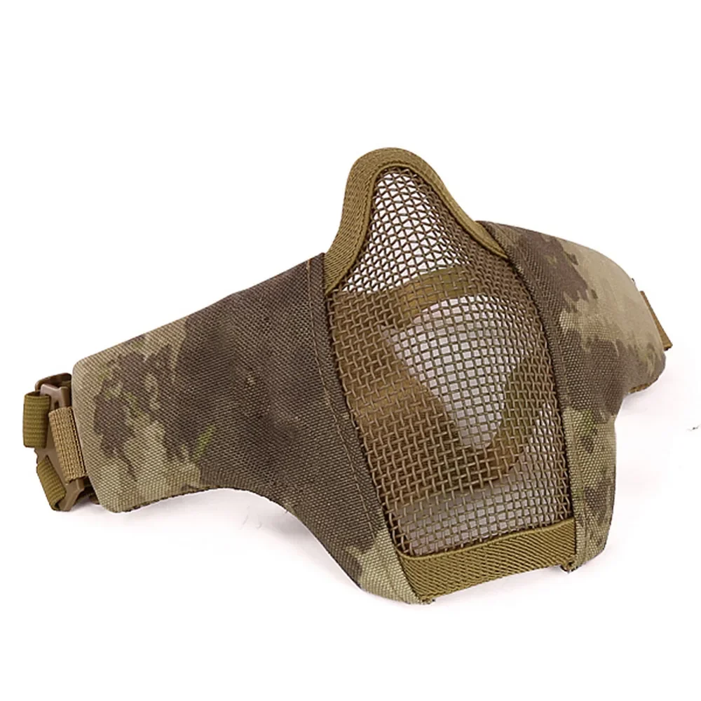 WoSporT Tactical Airsoft Steel Mesh Half Mask for CS Paintball Hunting Outdoor Bicycle Riding