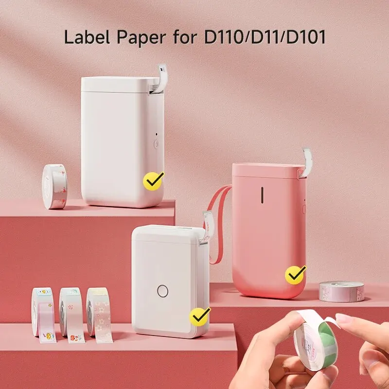 Niimbot D11 D110 D101 Mini Thermal Label Printer Paper Waterproof Anti-Oil Printing Label No Glue Scratch-Resistant Tape Sticker