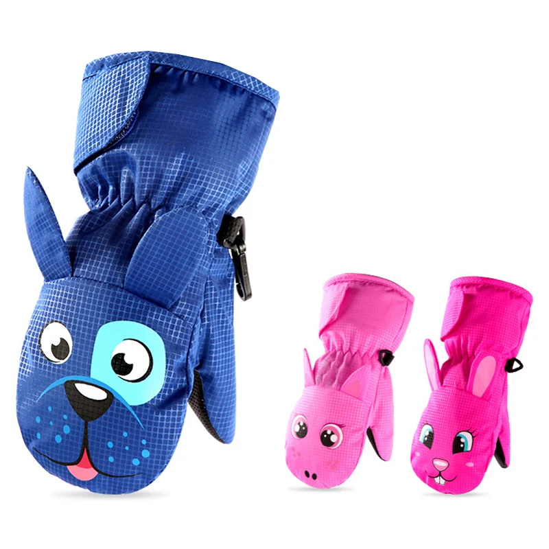 

Waterproof Baby Skiing Gloves Cartoon Kids Winter Gloves Snowboard Outdoor Thicken Kids Mittens for Girls Boys 1-6Y