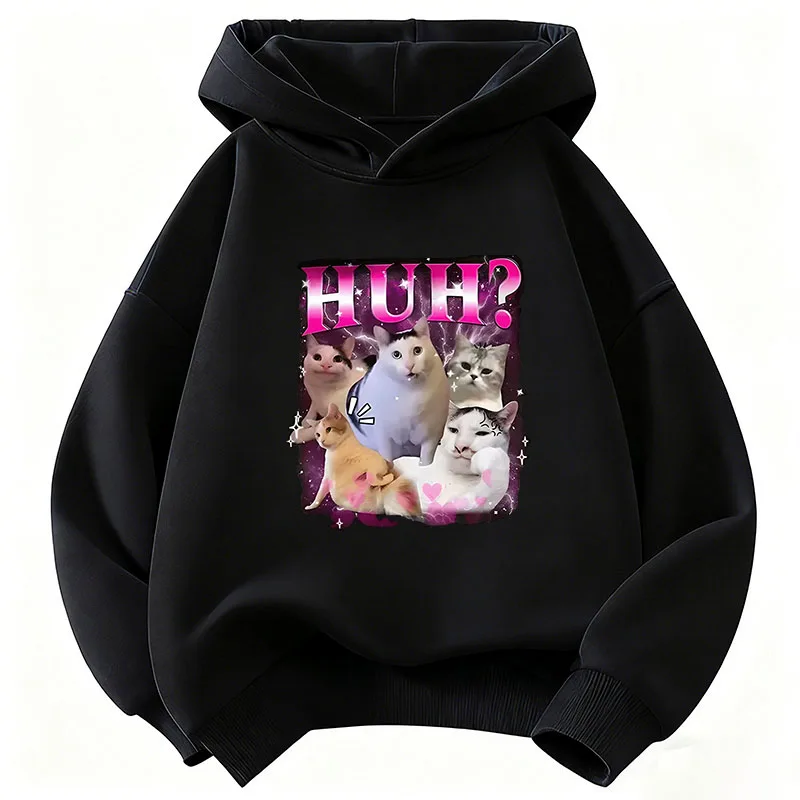 Niedlicher Katzen-Meme Kinder-Hoodie Sommer Langarm-Kapuzenpullover Cartoon-Tier Jungen Mädchen Kleidung Kawaii Y2K Kinder-Sweatshirt