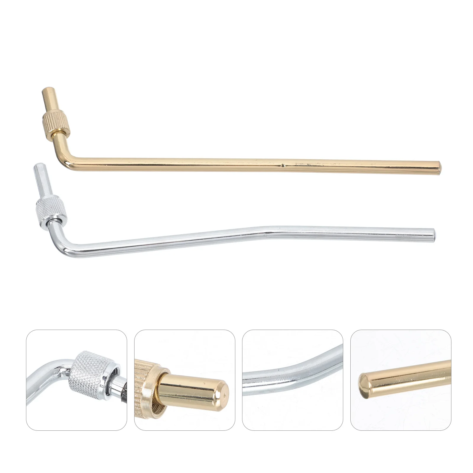 

2Pcs Electric Guitar Double Tremolo Arms Zinc Alloy Bars Replacement Whammy Vibrato Arms for String Tension Pitch Control