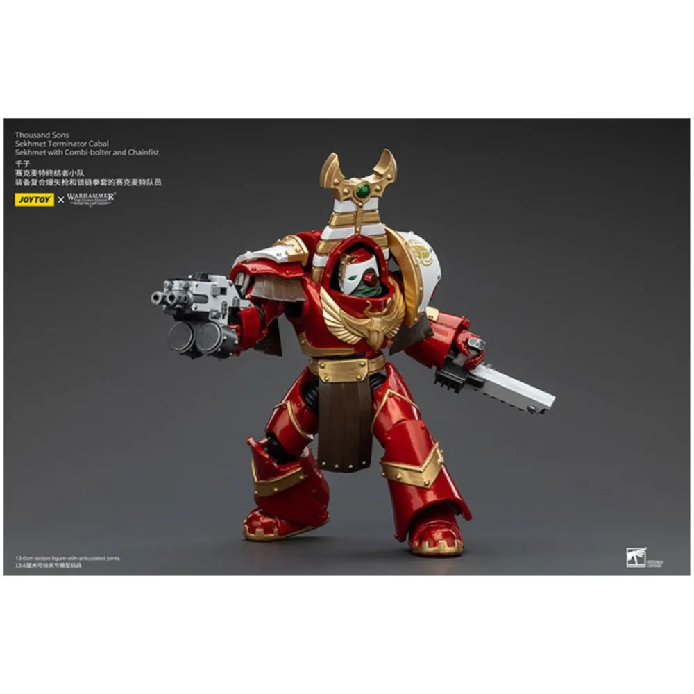 JOYTOY Warhammer "The Horus Heresy" Thousand Sons Sekhmet Terminator Cabal Sekhmet With Combi-Bolter And Achea Force Doll Toys