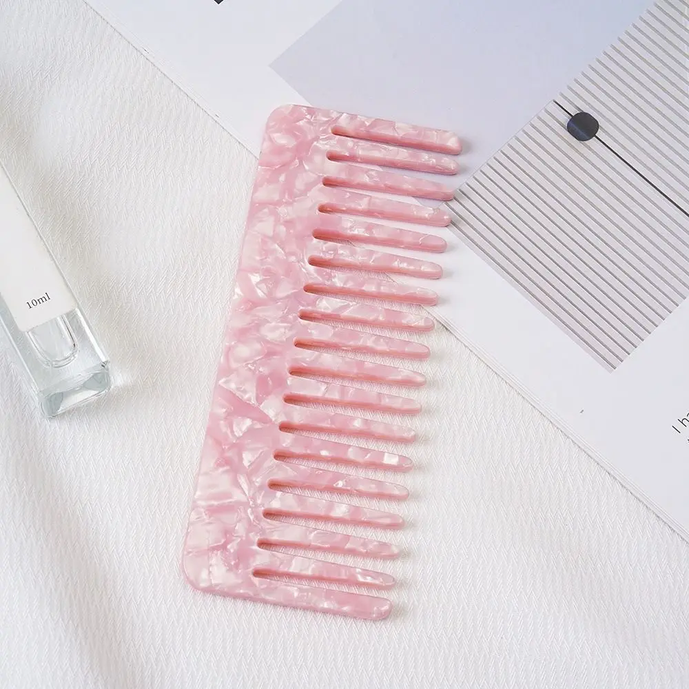 Acetate Sheet Acetate Hair Comb Marble Grain Print Anti Static Anti Static Hair Brush Colorful Smooth Polished Surface