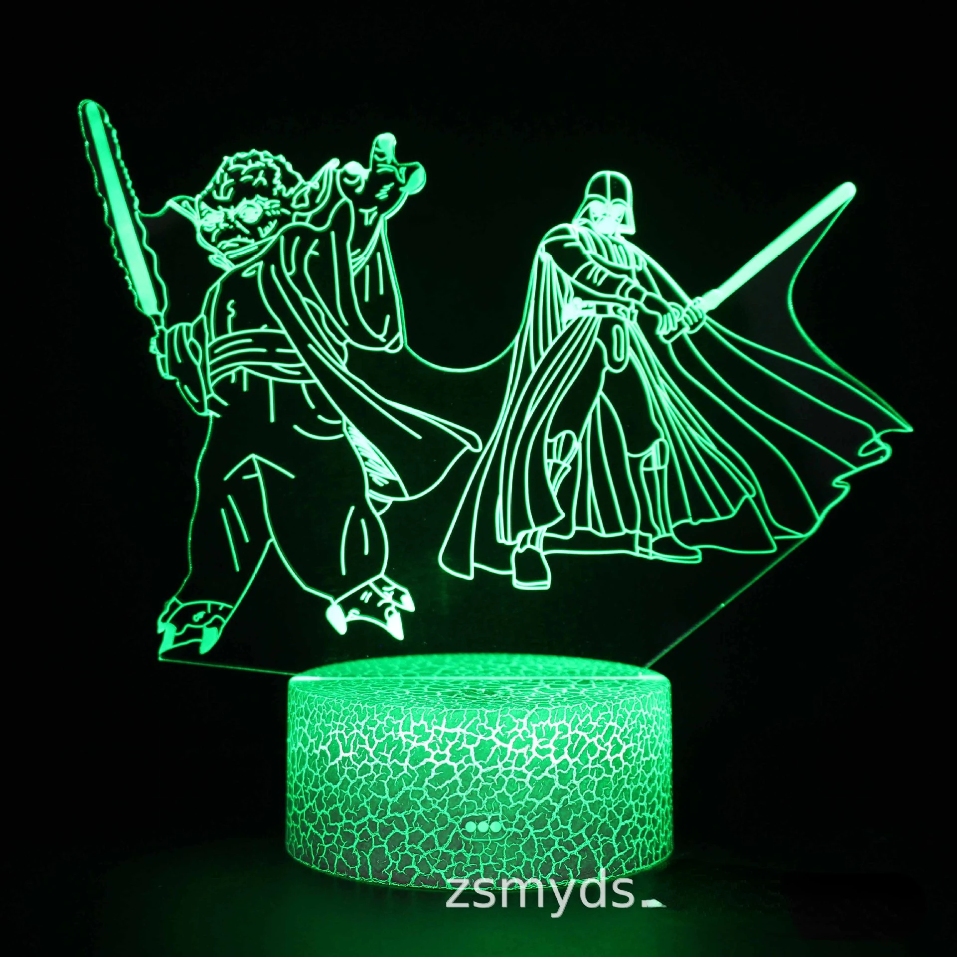 Disney Movie Star Wars 3D Darth Vader Table Lamp Creative Gifts Visual Stereoscopic Cartoon Lights Touch LED Night Lights