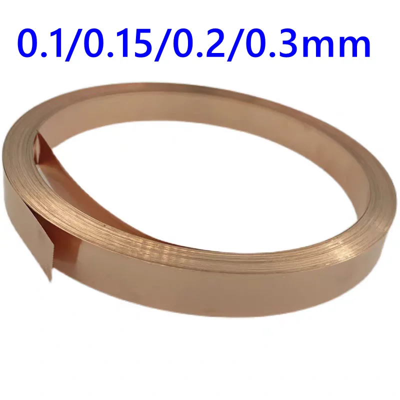 

5M Pure Copper Strip 0.15 / 0.2 mm High Purity T2 Cu Strap For Li-ion Battery Pack Connection Copper Strips Welding Connector