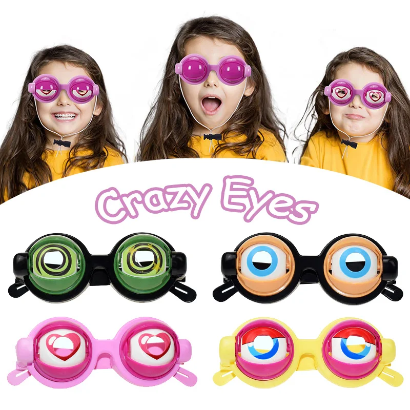 Gafas de broma divertidas, juguete creativo, ojos locos, parpadeo, ojos grandes, maquillaje, fiesta, Cosplay, juego de vestir, regalo para niño y niña