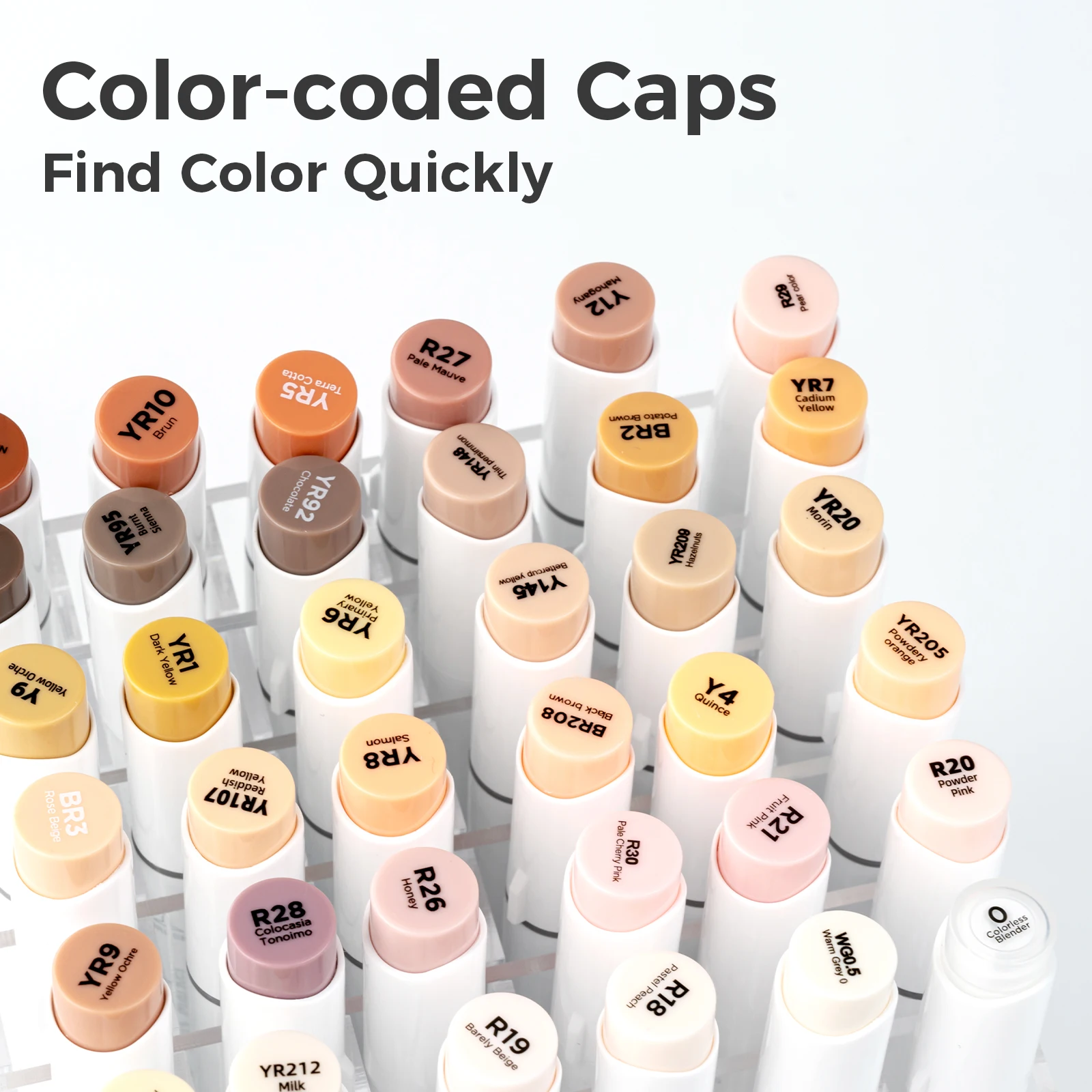 Ohuhu Honolulu 36 Skin Colors Marker Pen Set Alcohol Art Markers Refillable Dual Tips Sketching Drawing School Art Supplies image 5