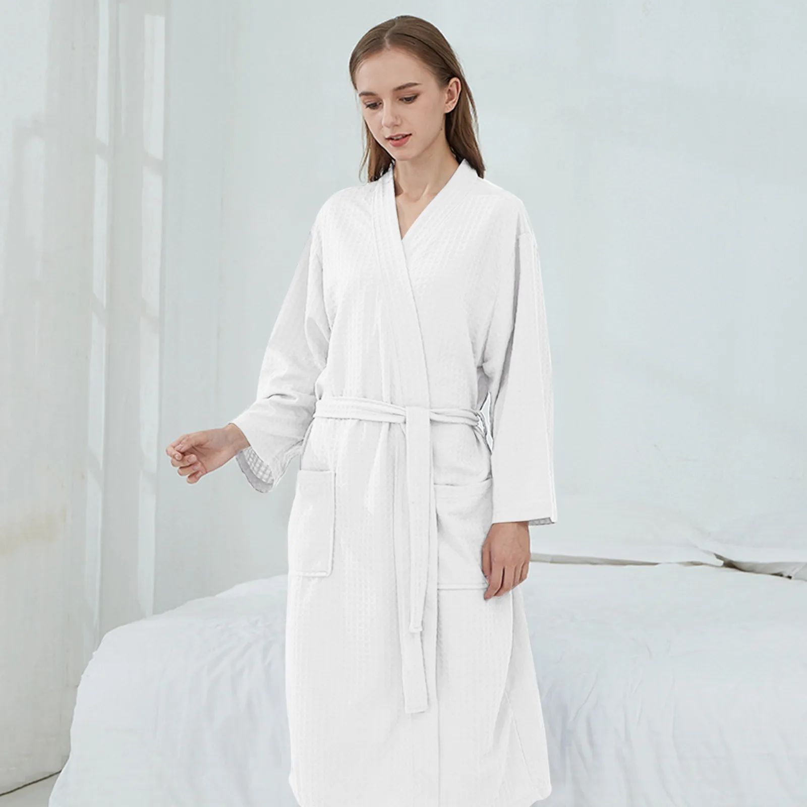 Couple Towel Bathrobe For Four Seasons Star Hotel Beauty Salon Same Sweat Steaming Clothes Acupuncture Men Plus Size Yukata