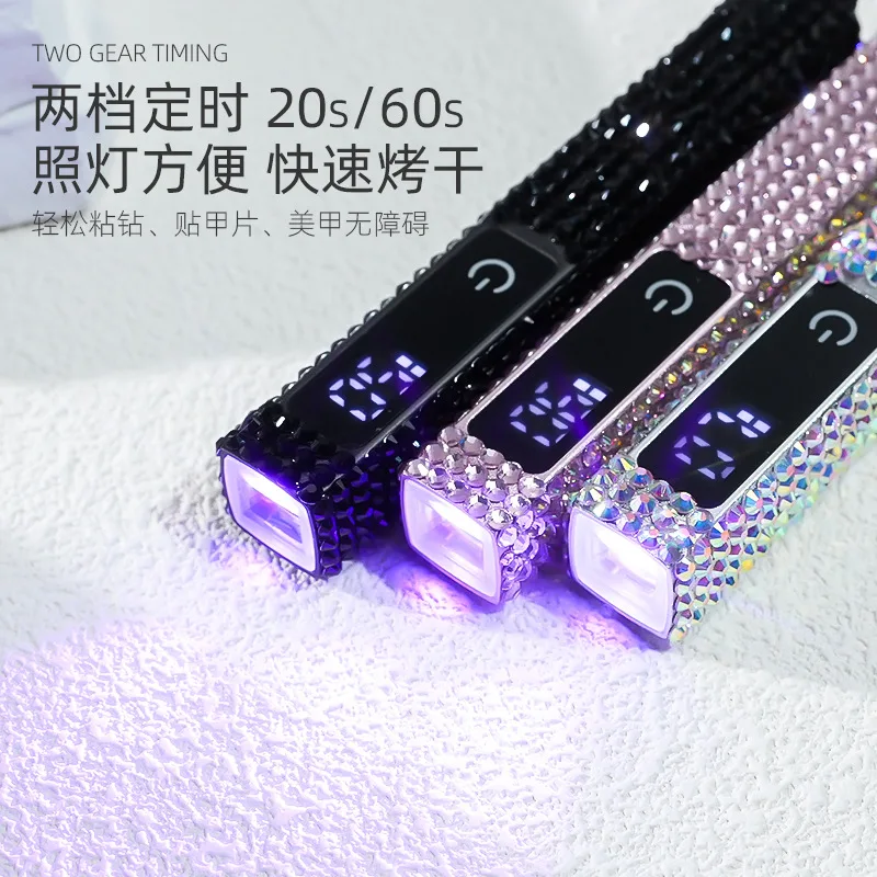 

Handheld Nail Dryer 3 0 Full Diamond LED Lamp For Gel Polish Curing