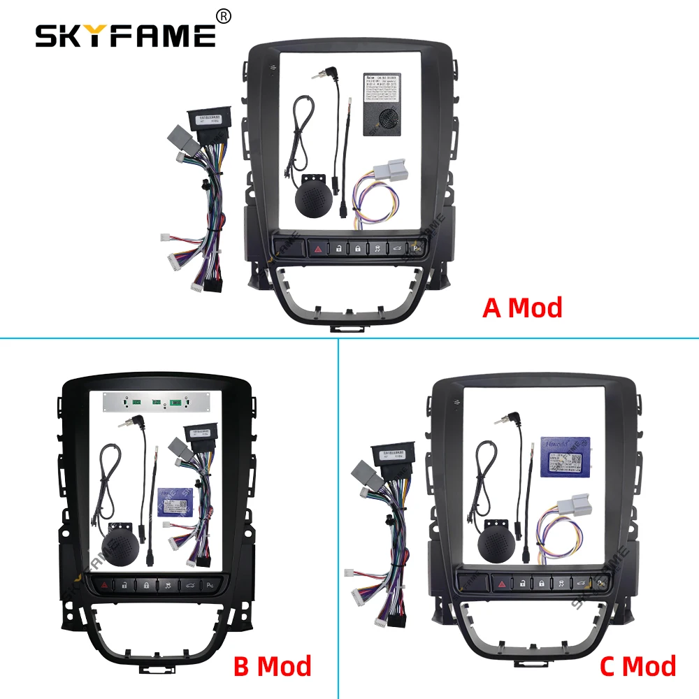 SKYFAME Auto Rahmen Fascia Adapter 9,7 Zoll Tesla Android Radio Dash Fitting Panel Kit Für Opel Astra J2 Buick Excelle Verano