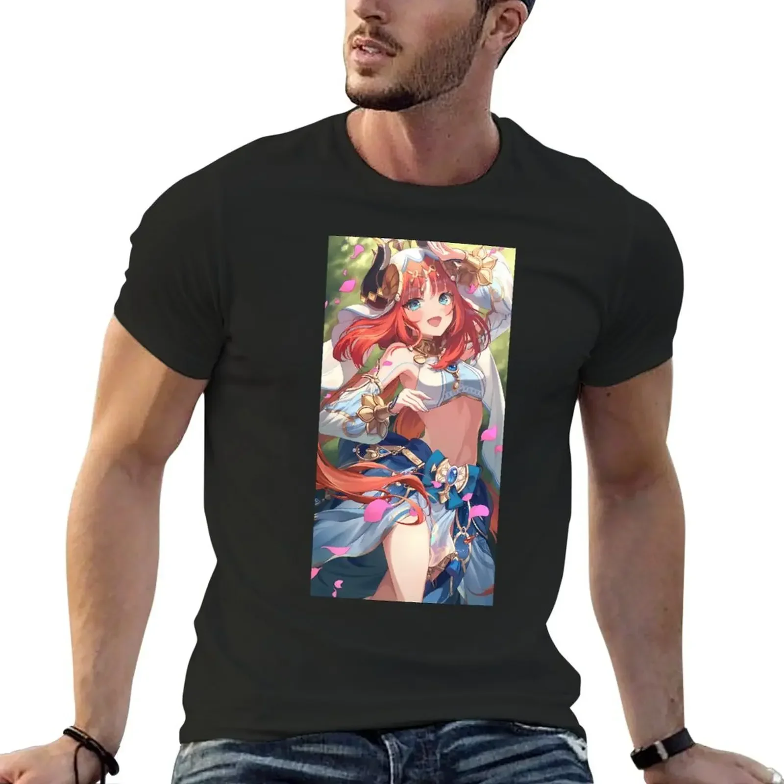 Nilou T-Shirt cotton graphic tees blacks mens graphic t-shirts anime