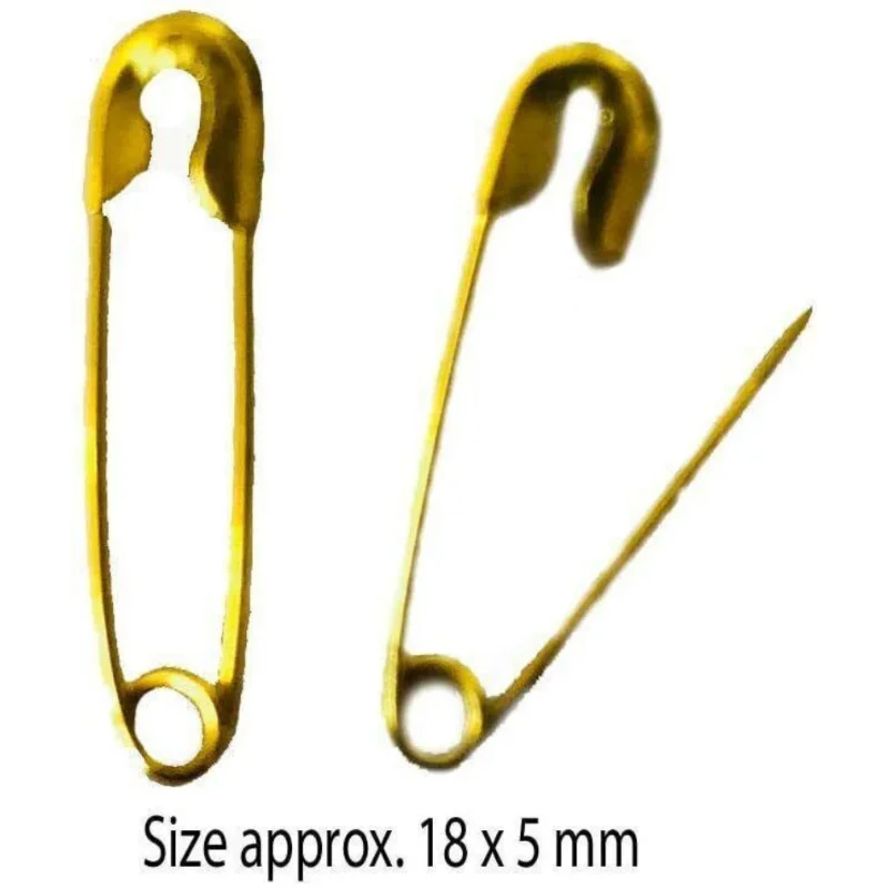 BOUSSAC 100PCS Small Tiny Metal Mini Safety Pins Gold Silver Black