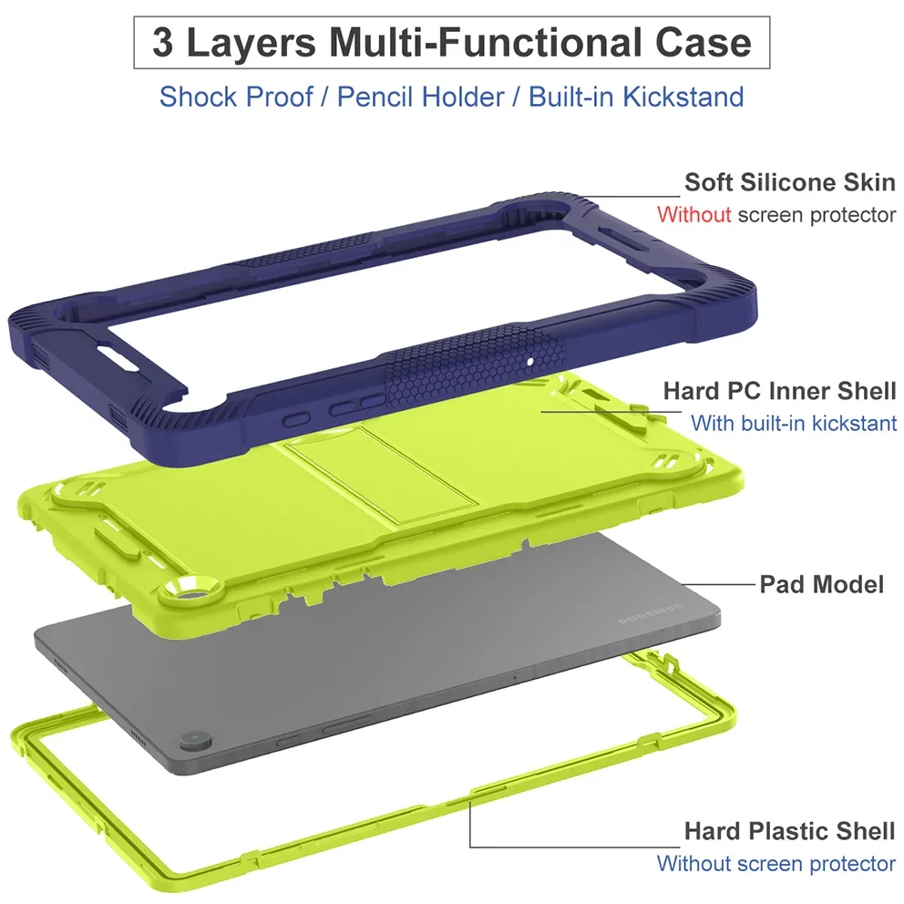 For Samsung Galaxy Tab А9 8.7 Inch A9 Plus 11 Inch Cases 2023 Stand for Galaxy Tab A8 10.5 2021 Tablet Case Shockproof Cover