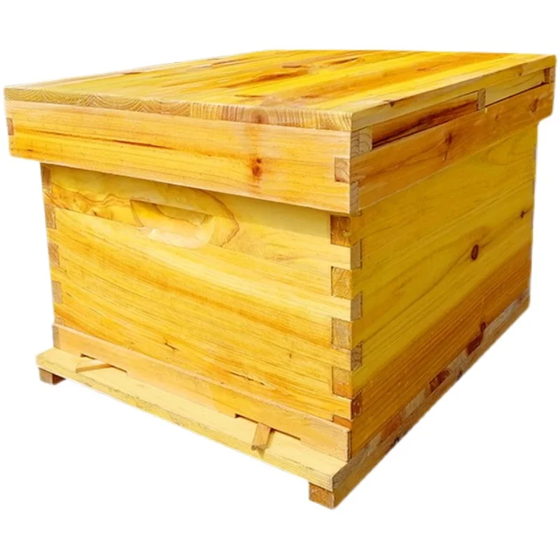 Bee box, a full set of free shipping beekeeping tools, novice middle bee beehive, bee lure bucket, boiled wax, standard ten-fram