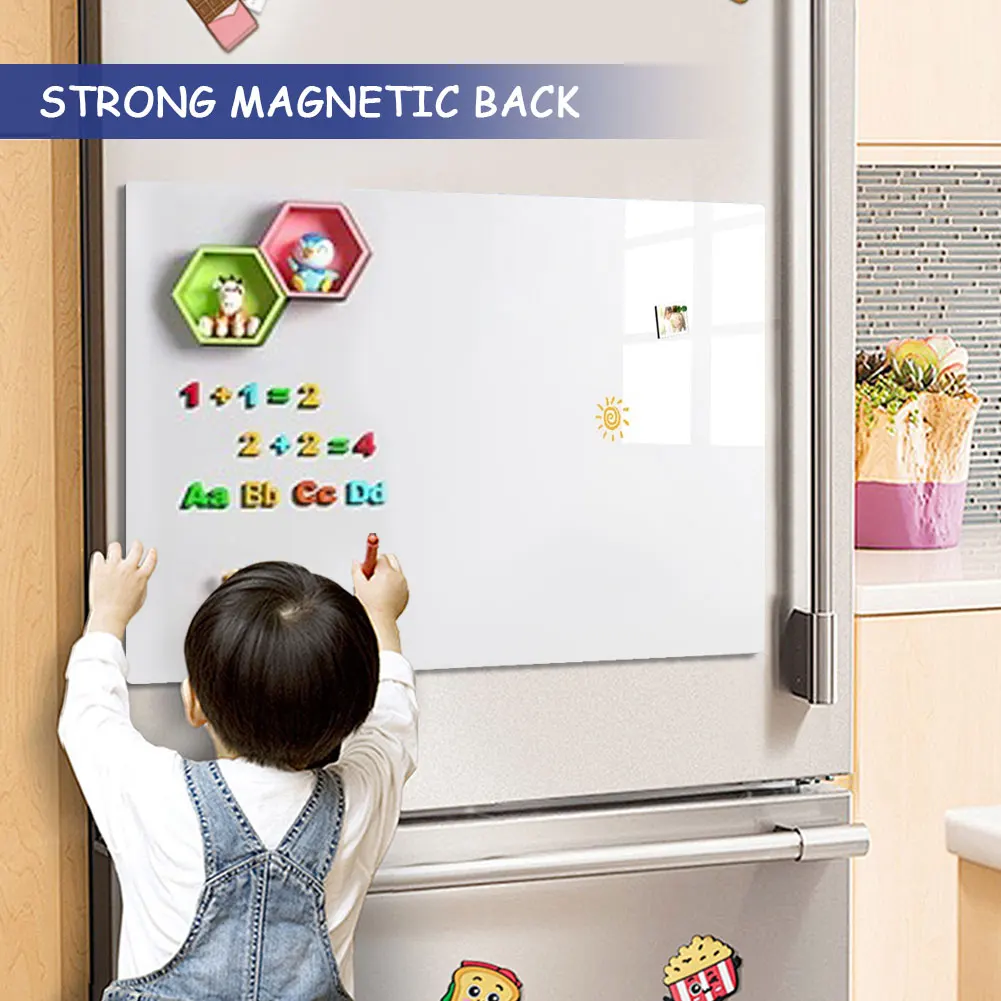 Magnetic Whiteboard Contact Paper Include Marker Magnet Eraser Whiteboard Stick on Wall Removable Magnetic Dry Erase Whiteboard