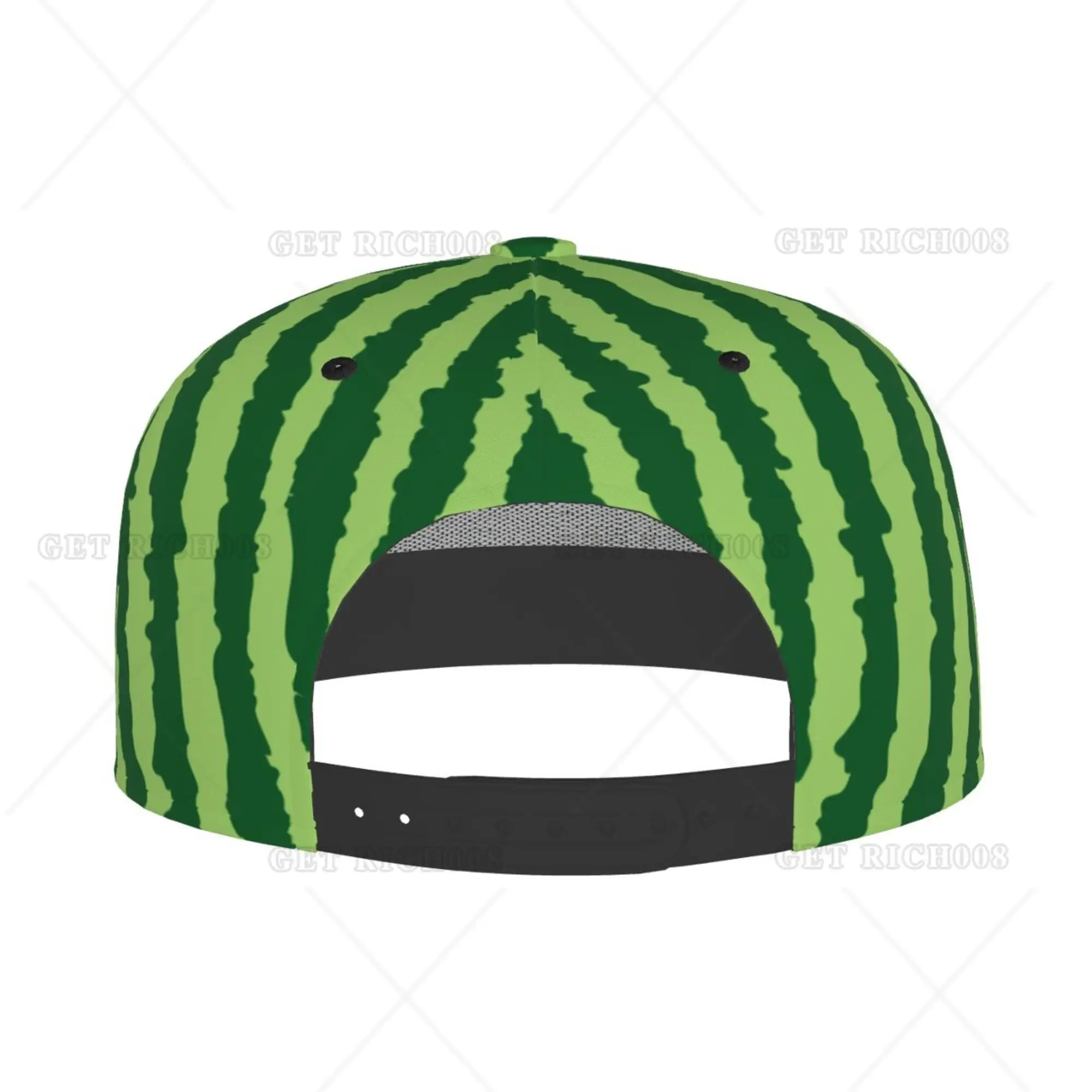 Funny Watermelon Summer Snapback Hat Hip Hop Flat Brim Cap Unisex Adult Teens Adjustable Baseball Print One Size Outdoor