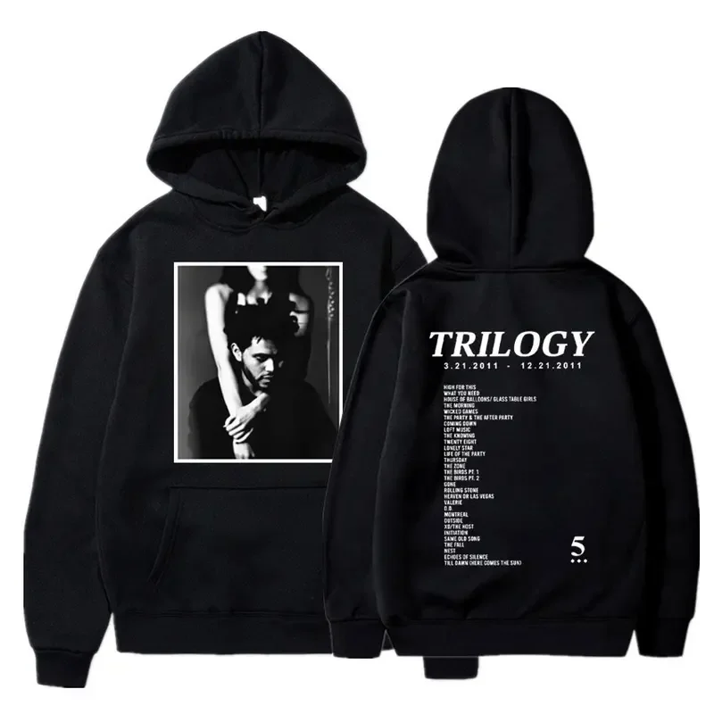 The Weeknd Trilogy Music Album Hip Hop Hoodie Men Women Casual Aesthetic Long Sleeve Oversized Sweatshirt Streetwear Male Hooded