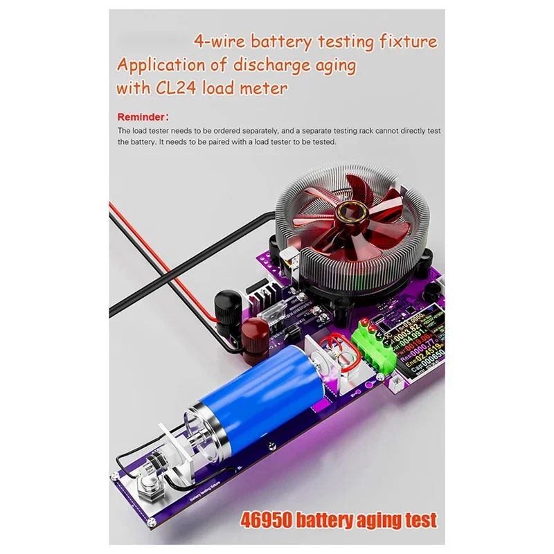 New 20A 4-Wrie Battery Tests Stand 18650 Internal Resistance Capacity Tester Fixture Current Voltage Meter Detection BOX