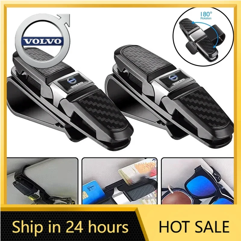 

Steering Covers Car Sun Visor Sunglasses Clip ABS Glasses Clamp Holder For Volvo XC90 XC60 V50 S60 V70 V60 V40 S90 olestar AWD X