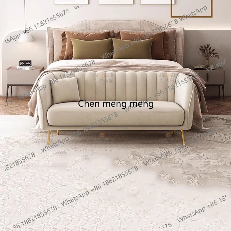 

E182 Bench Seat Clear Foot Stool Backrest Accent Lounge Designer Hotel Nordic Step Stool Space Saving Tabouret Trendy Furniture