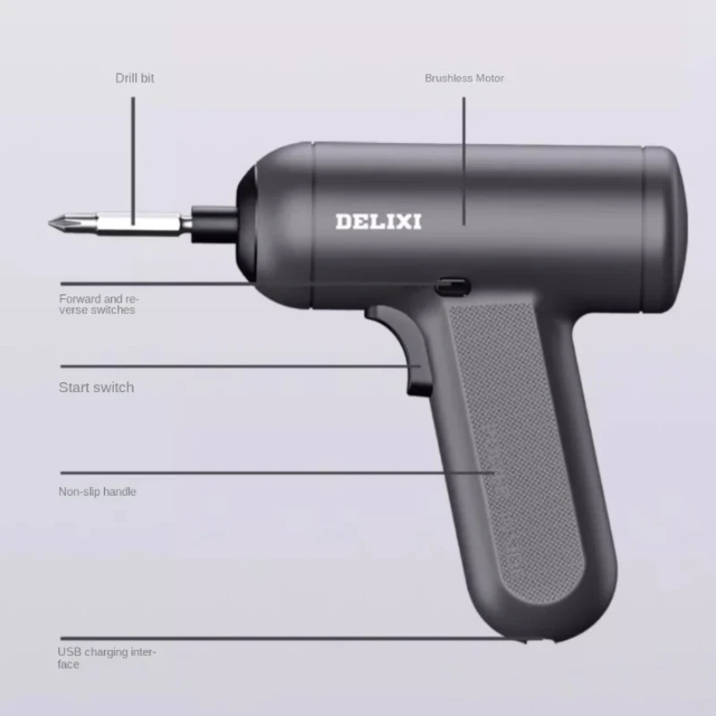 Xiaomi Delixi Electric Screwdriver Charging Electric Driver Wireless Cordless Screwdrivers Tool for Home Household Repair Tools