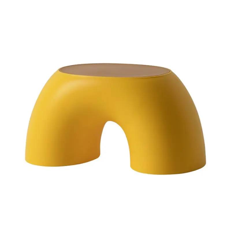 Rainbow Shape Stool Small Bench Learning Stool Plastic Game Seat, Anti-Skid Bathroom Stool Seat, Non-Slip Shoe Changing Stool