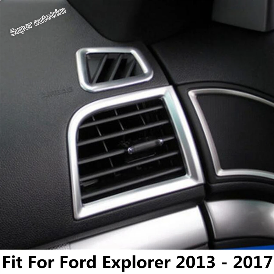 

Dashboard Front Air Conditioning AC Vent Outlet Frame Cover Trim For Ford Explorer 2013 - 2018 ABS Matte Accessories Interior