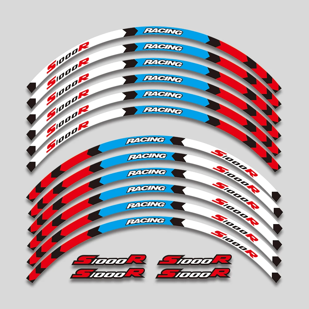 Per BMW S1000R S 1000R 1000 s1000 r Decalcomanie per ruote moto di alta qualità adesivi riflettenti impermeabili strisce per cerchioni