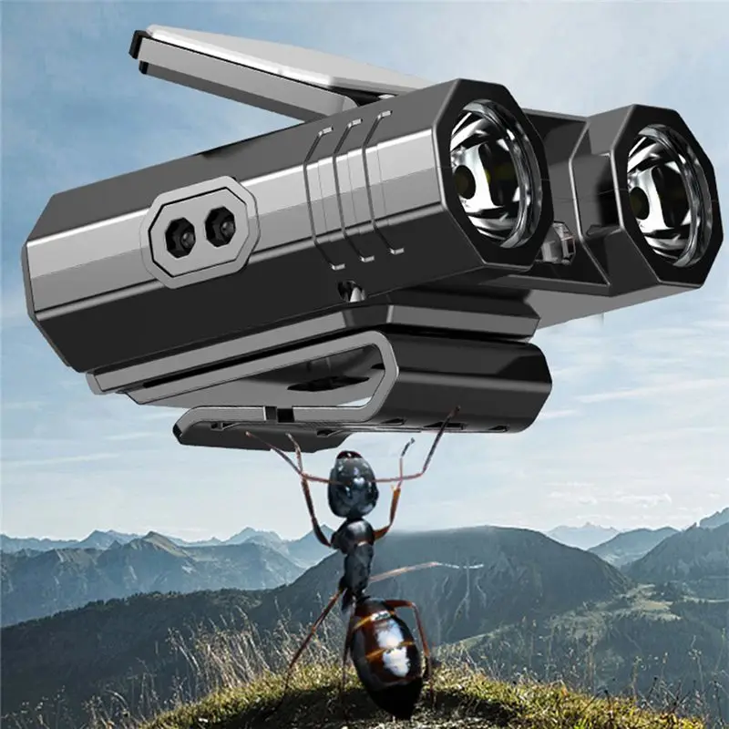 Learned- LED Strong Light Induction Head Light Lamp Multifunctional Night Fishing Cap Clip Lamp Outdoor Emergency Lighting