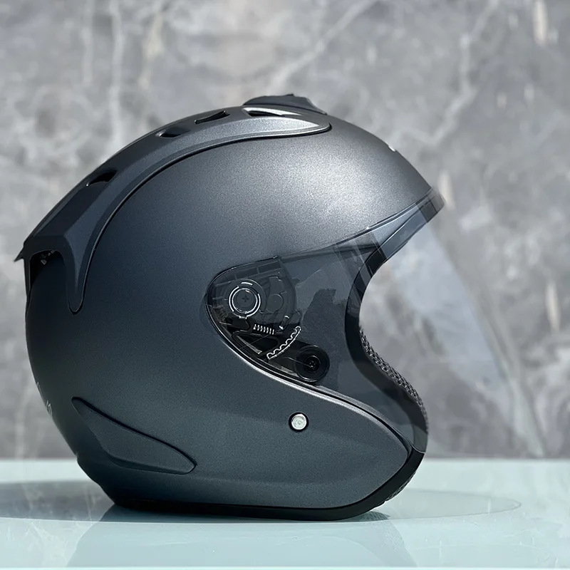 حاجب من الخوذة بنصف مادة الكمبيوتر ، عدسة مناسبة لطراز Malushen 668 أو 669 Ram4 ، أسود قوس قزح واضح أورورا قناع أحمر