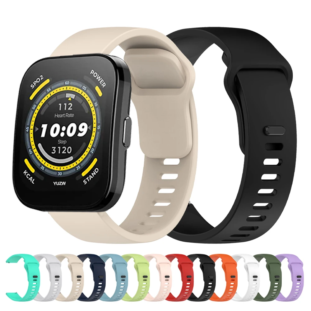 Correa deportiva para reloj Amazfit GTS 4 2 Mini, Correa de silicona GTR 4 3 Pro/Bip 5, repuesto de pulsera, 20mm y 22mm