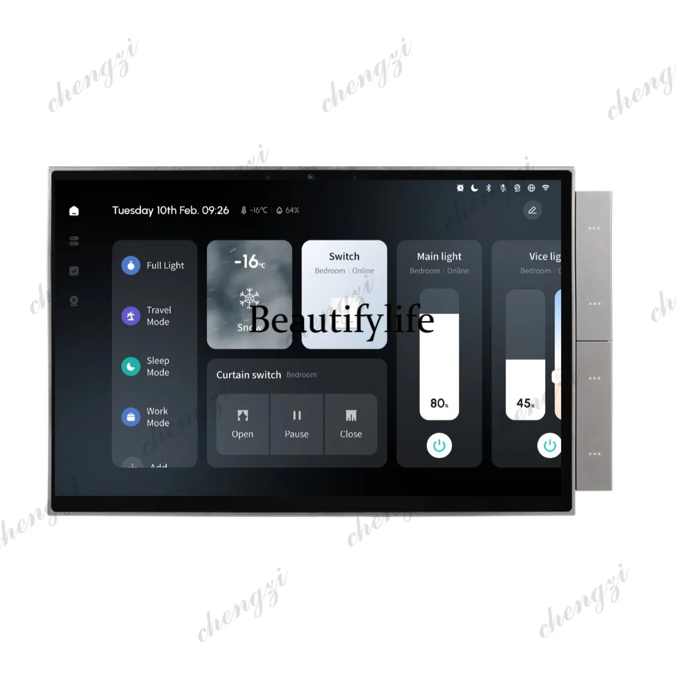 Doodle smart central control screen 10-inch panel, built-in zigbee gateway
