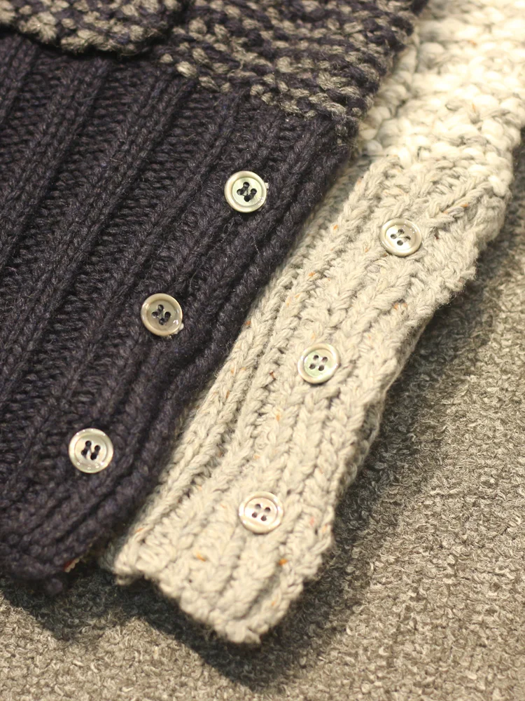 Thiened V-Ne Knitted Sweater Coat Snowflake Pattern Autumn Winter New Sle Men Women Faion Ci Life Warm Long Sve