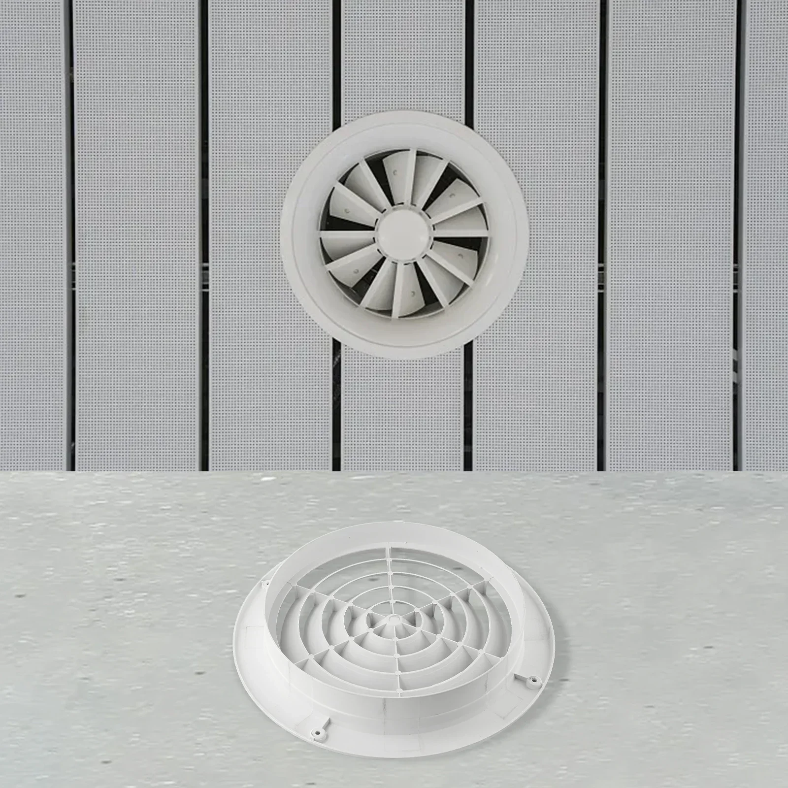 250mm/300mm/310mm White Adjustable Air Ventilation Cover Round Ducting Ceiling Wall Hole ABS Air Vent For Bathroom Kitchen