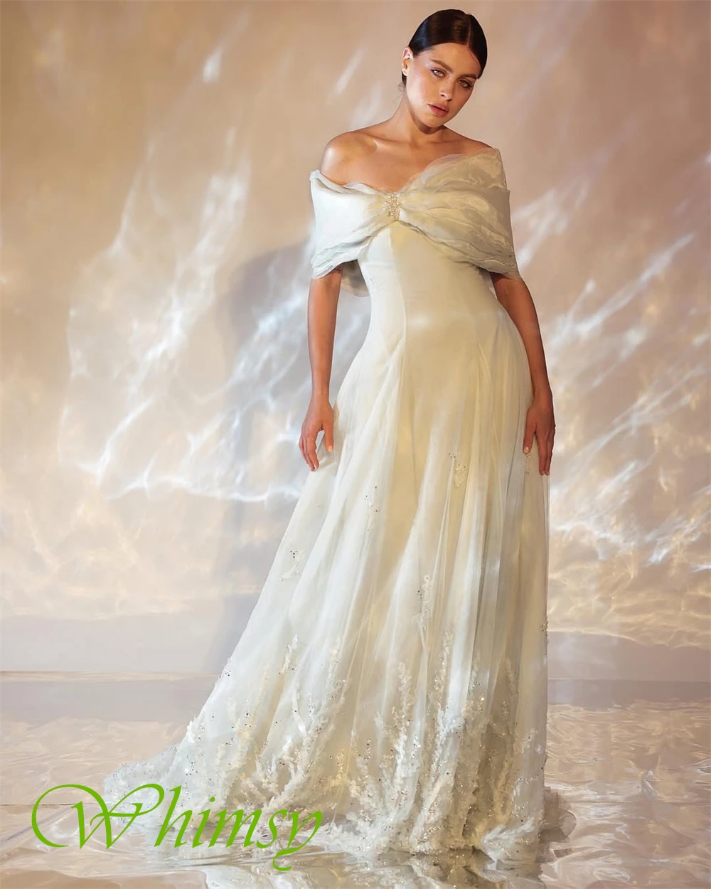 تخصيص أنيقة قارب الرقبة الأورجانزا مساء اللباس الفاخرة كريستال فساتين العودة للوطن مزاجه فساتين مناسبة مخصصة