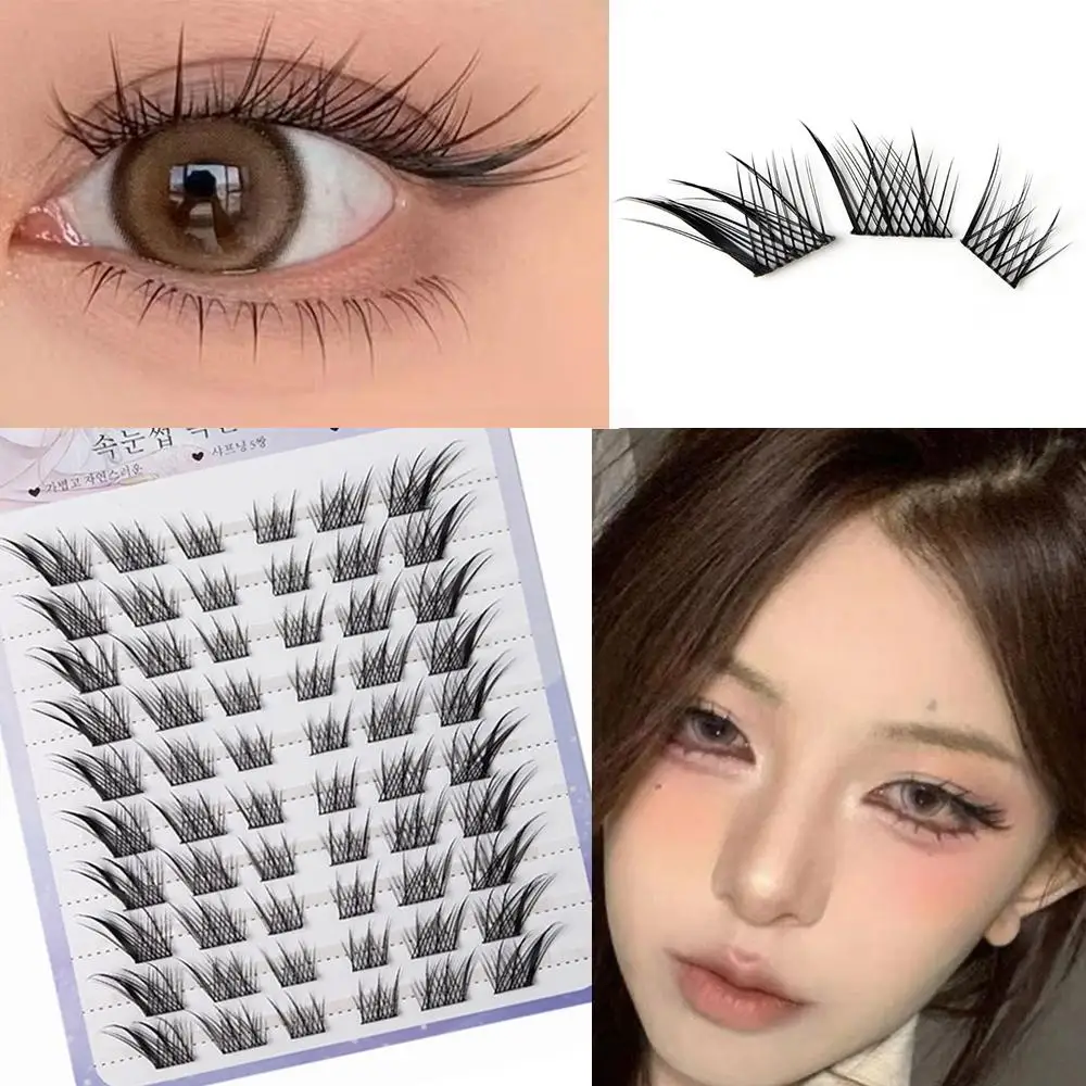 3D Cat Eye Ciglia naturali Cluster Manga Wispy C Curl Estensioni ciglia fai da te Ciglia individuali sottili per estensioni ciglia