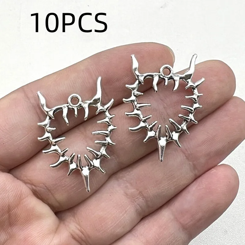 10PCS Love Thorn Pendant Necklace Women's Light Luxury Retro Metal Accessories Personalized DIY Jewelry Accessories