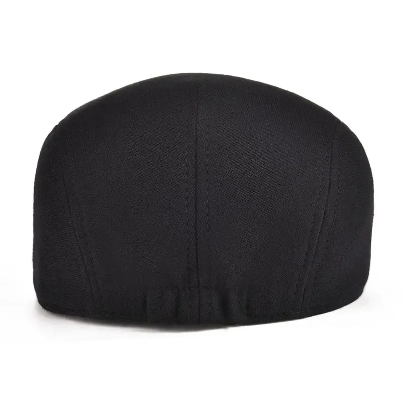 Men berets Fashion Cotton Solid Color Soft Top Casual Newsboy Cap Retro Literary Forward Cap Peak Cap Driver Hat Gift Unisex