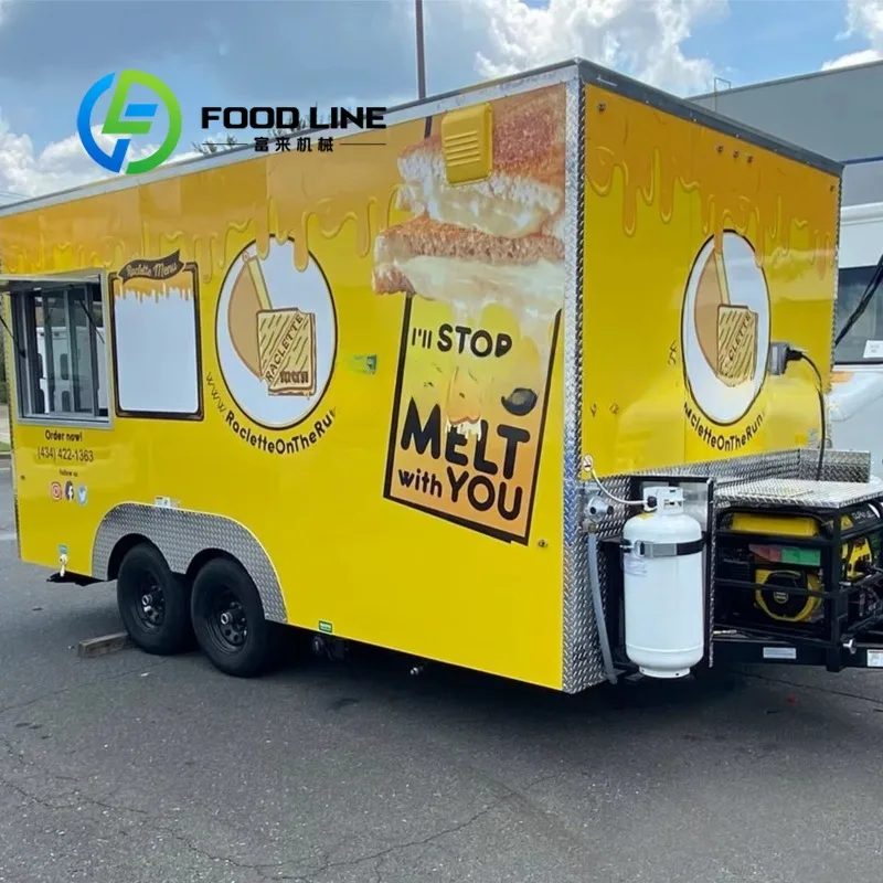 Wholesale Price USA Mobile Food Trucks New Fast Food Truck Trailer Food Cart for Sale