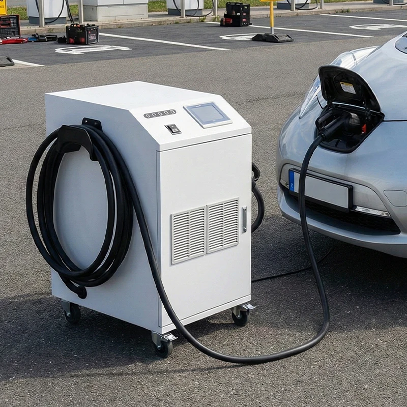 New 120kW DC Fast Charger For Electric Cars Mobile EV Charging Station With Double Gun CCS2 GBT For EV Charging