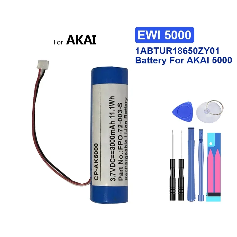 High Capacity Battery 2500mAh For AKAI NB2537-R0 UF16650ZTA EWI 5000 for Solo FPO-72-003-S Portable batteries