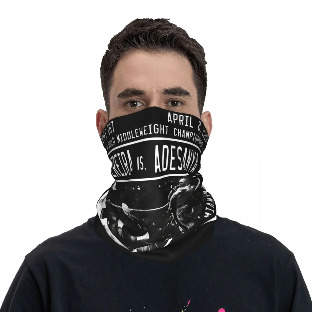 Vintage Alex Pereira Poatan Fighting Bandana Fun Balaclava Autumn Hunting Fishing Dustproof Cycling Mask Breathable Face Masks