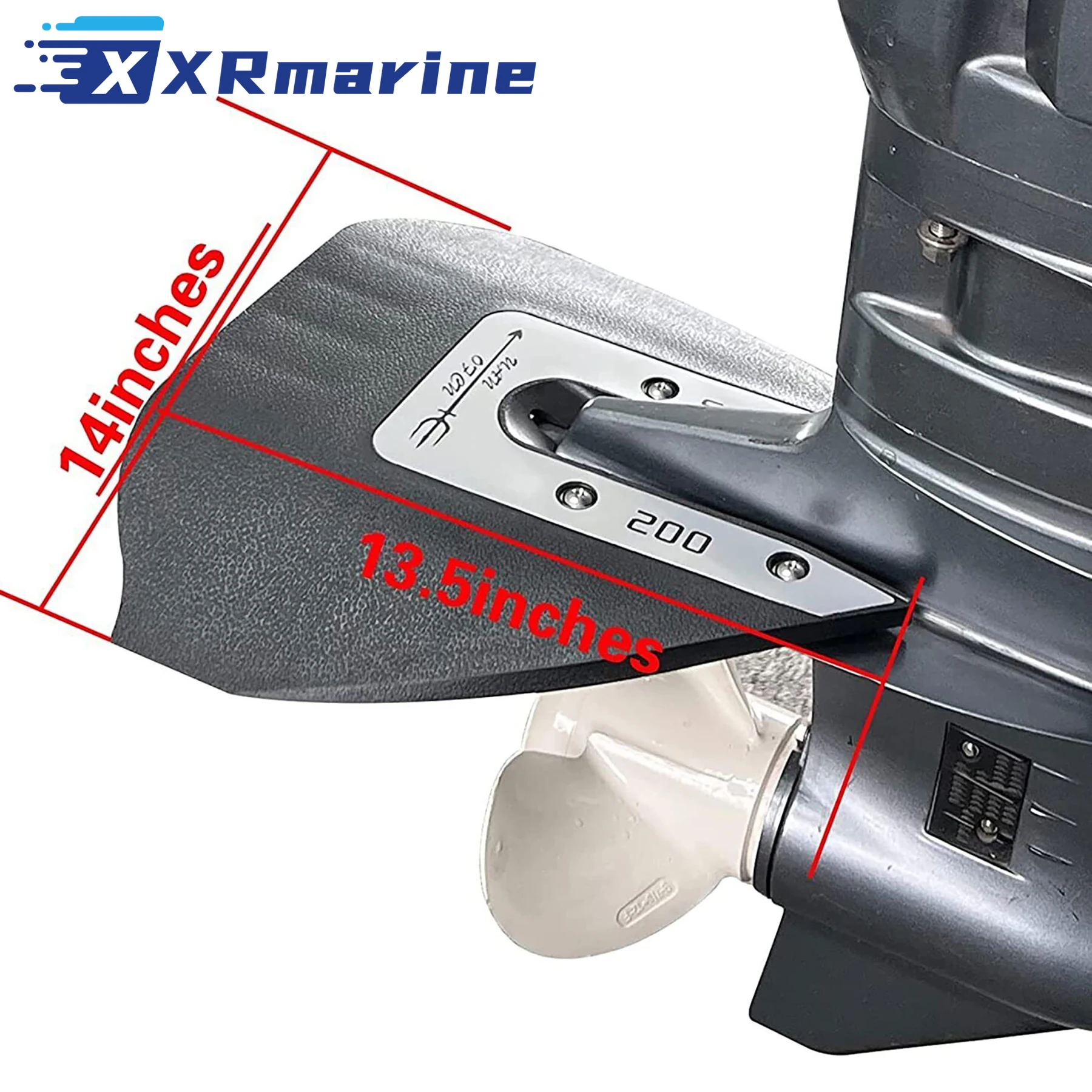 Sport 200 stabilizzatore aliscafo coda balena per fuoribordo barca da 8 a 40 HP Fit Mercury Yamaha Johnson Evinrude Honda Tohatsu Suzuki