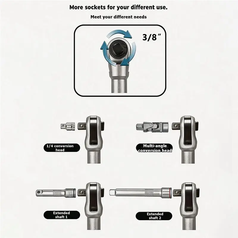 [NEWA08R】 High Torque Adjustable Spanner Electric Ratchet Wrench 3.6V Type C 320RPM For Automotive Hand Tool Repair