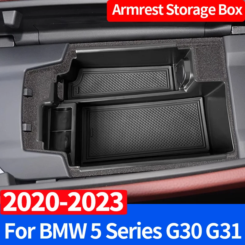 

For BMW 5 Series G30 G31 2020 2021 2022 2023 Car Armrest Storage Box Tray Central Console Holder Container Organizer Accessorie