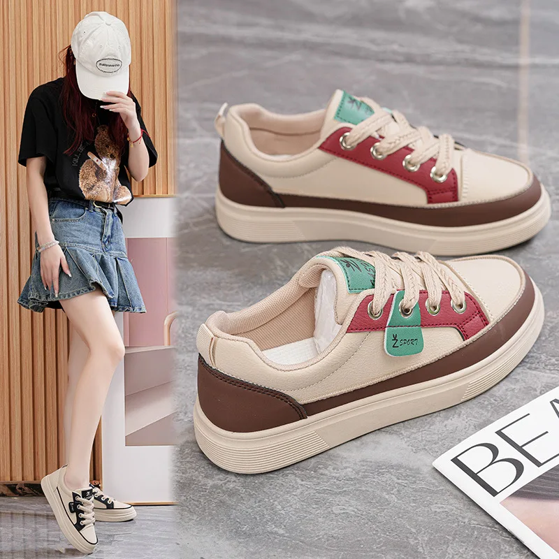 Spring Autumn Light Women Casual Shoes Versatile Women's Vulcanized Shoes Comfortable Walking Shoes Mixed Colors Skateboard Shoe
