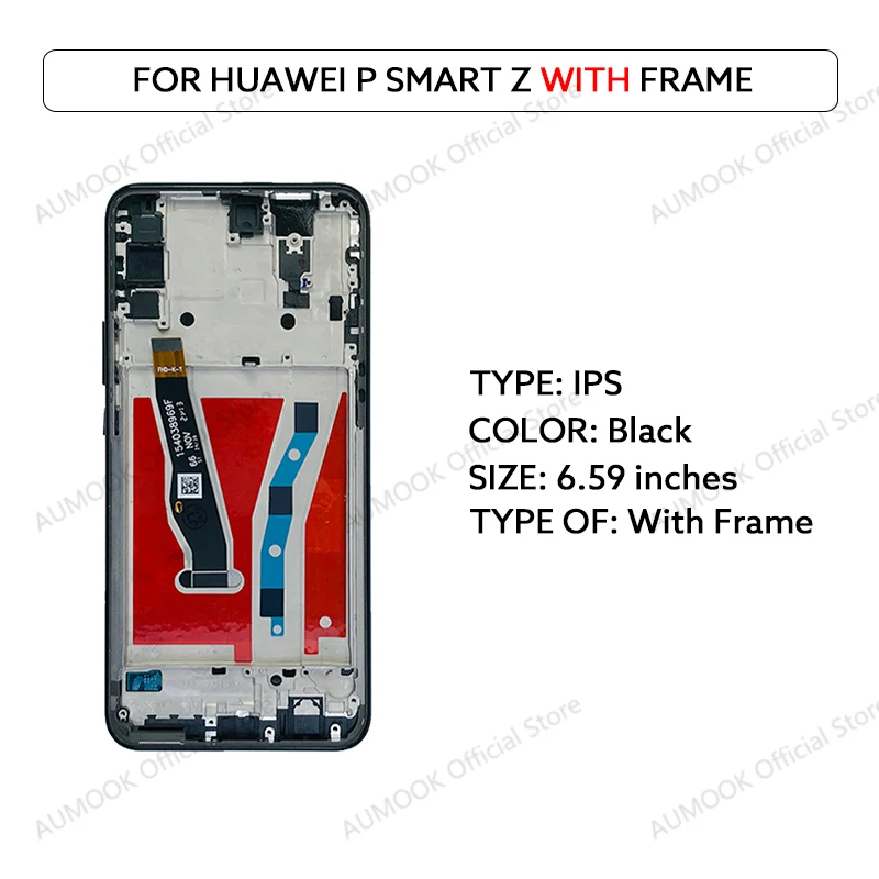 IPS LCD Voor Huawei P Smart Z LCD Display Touch Screen Digitizer Vergadering Met Frame STK-LX1 Vervangende Onderdelen Telefoon LCD Scherm
