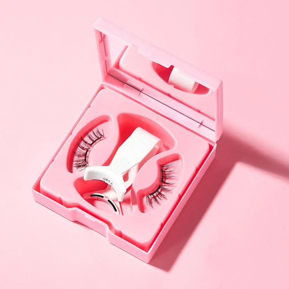 1 Pair Reusable Magnetic Eyelashes Natural Thick No Glue Magnetic Tool Makeup Lazy-Friendly Tweezers With Needed Y7S1