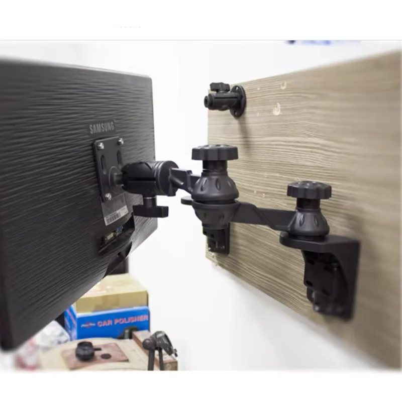 Double Monitor Arm Desktop 12'' Arm Mount With 1.5-inch VESA square base Adjustable Monitor Stand Swing Dual for Plotters